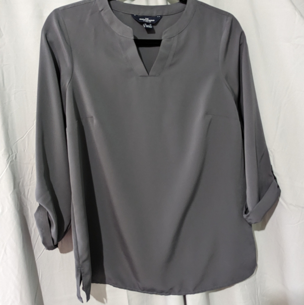 Lands end size 6 gray blouse